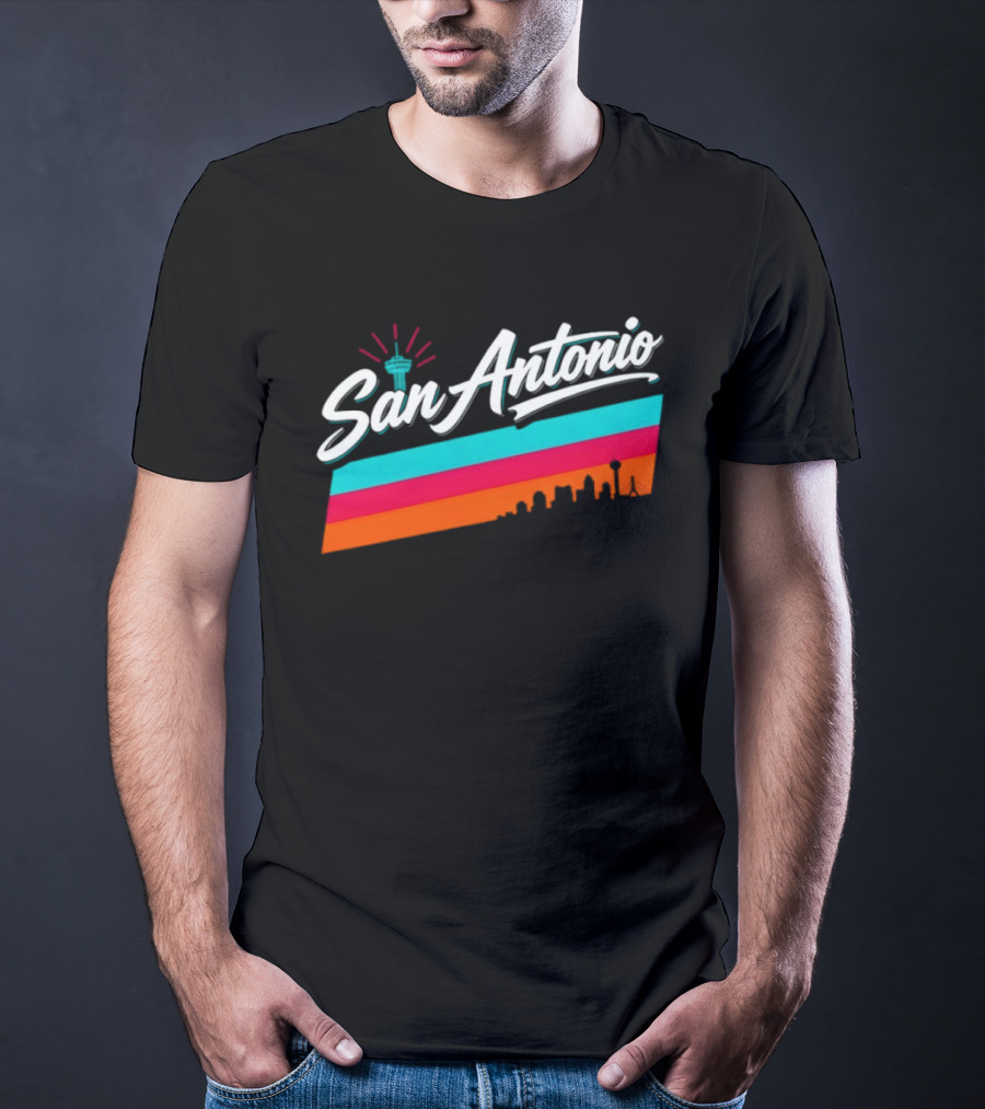 San Antonio Tower Of The Americas Spurs Basketball NBA T-Shirt