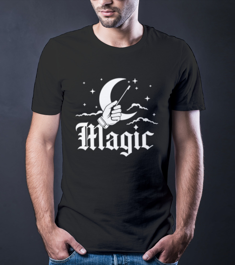 Magic Chicago White Sox Baseball Moon Hand Stars T-Shirt