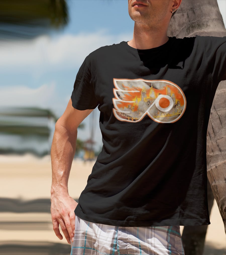 Philadelphia Flyers City Skyline NHL Hockey 2026 T-Shirt