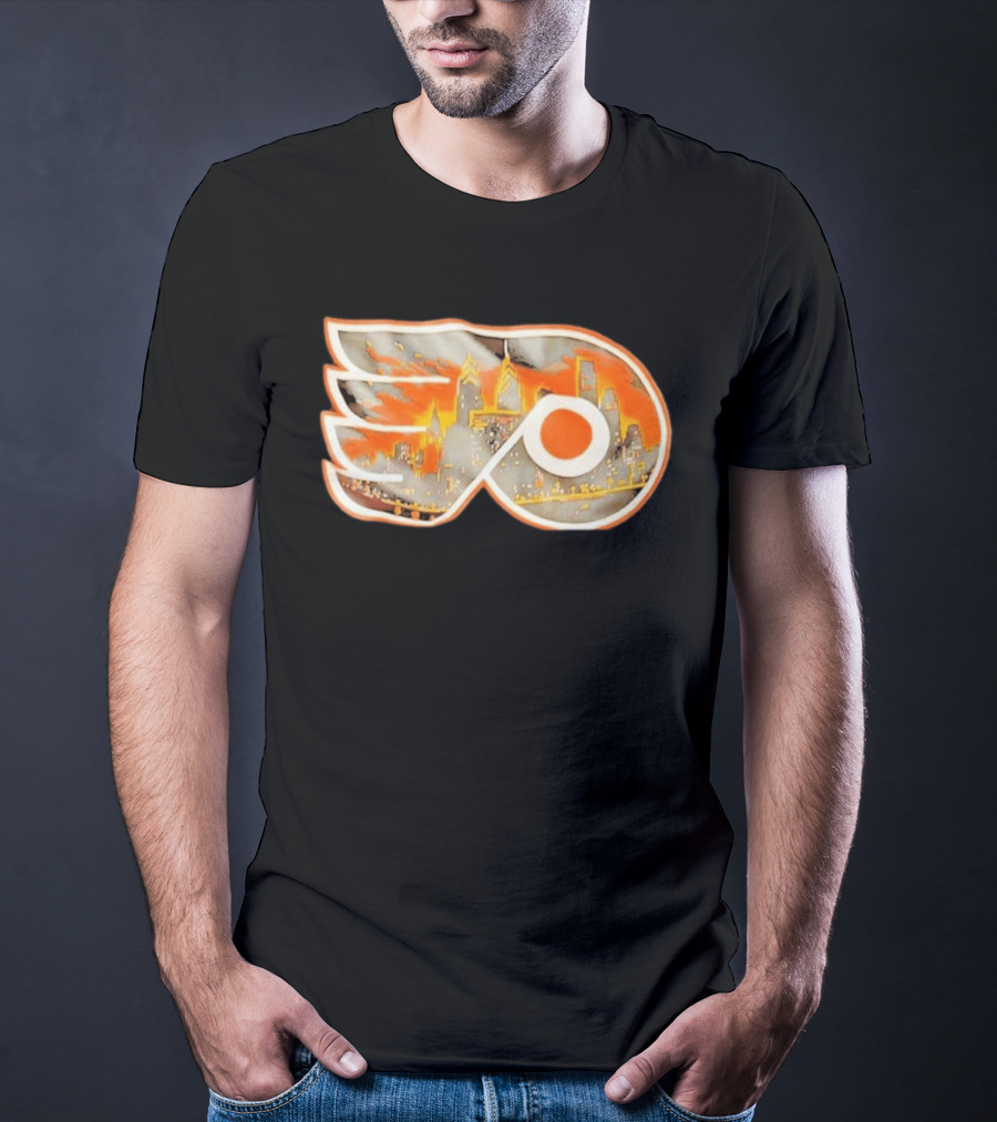 Philadelphia Flyers City Skyline NHL Hockey 2026 T-Shirt