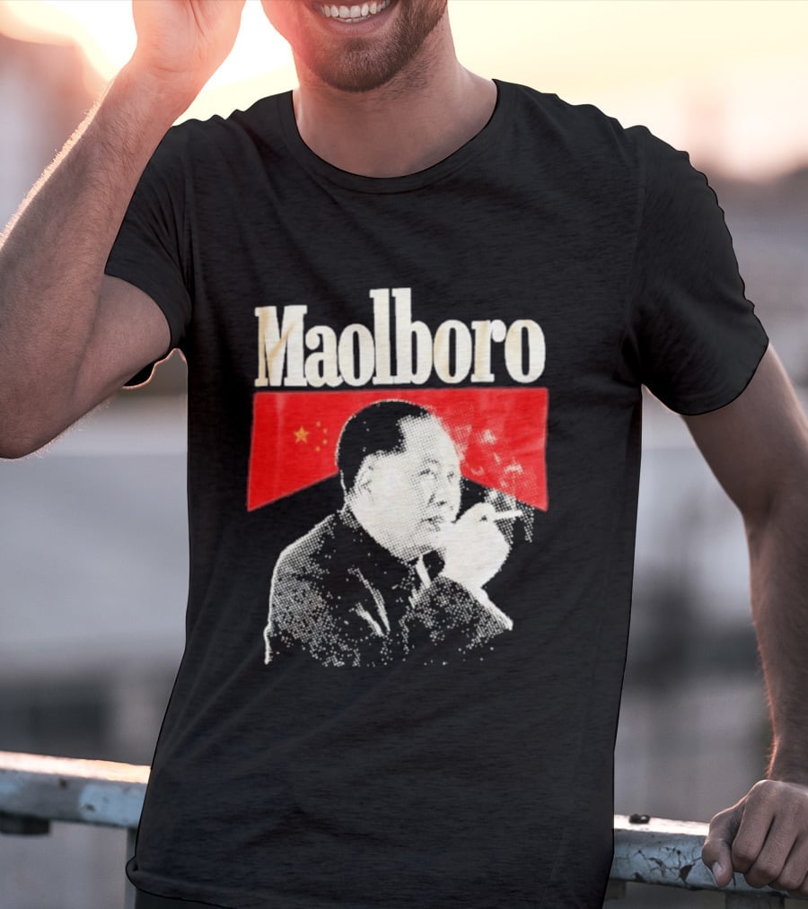 Maolboro Mao Zedong Chinese Flag Mashup T-Shirt