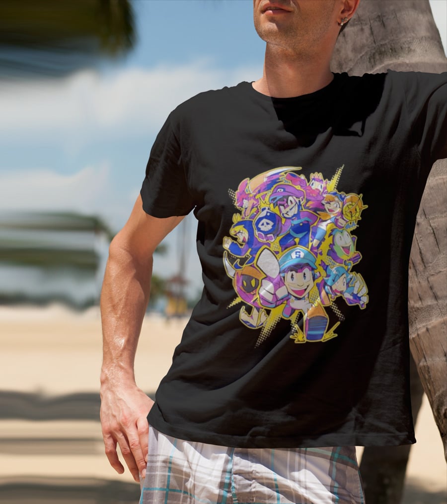 SMG4 All Star Game Characters Colorful Animation T-Shirt