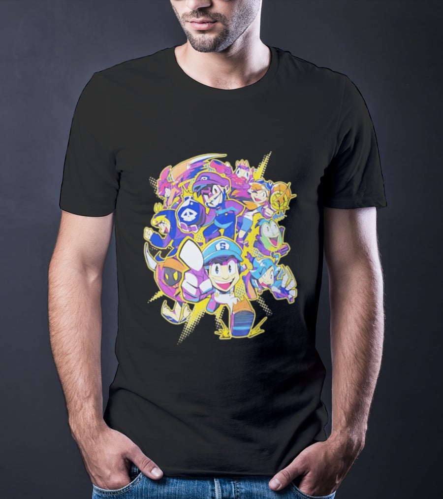SMG4 All Star Game Characters Colorful Animation T-Shirt