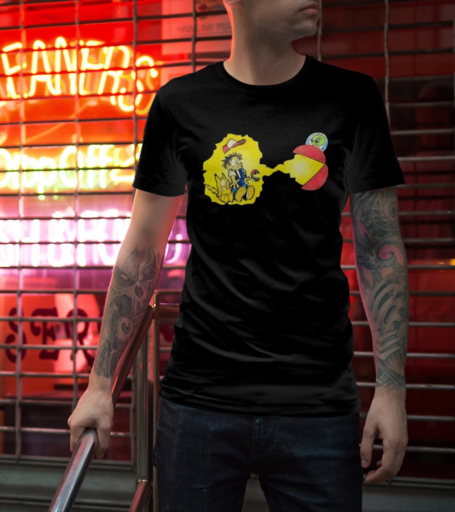 Pokémon Alien Nation Meets Pac Man Mashup T-Shirt