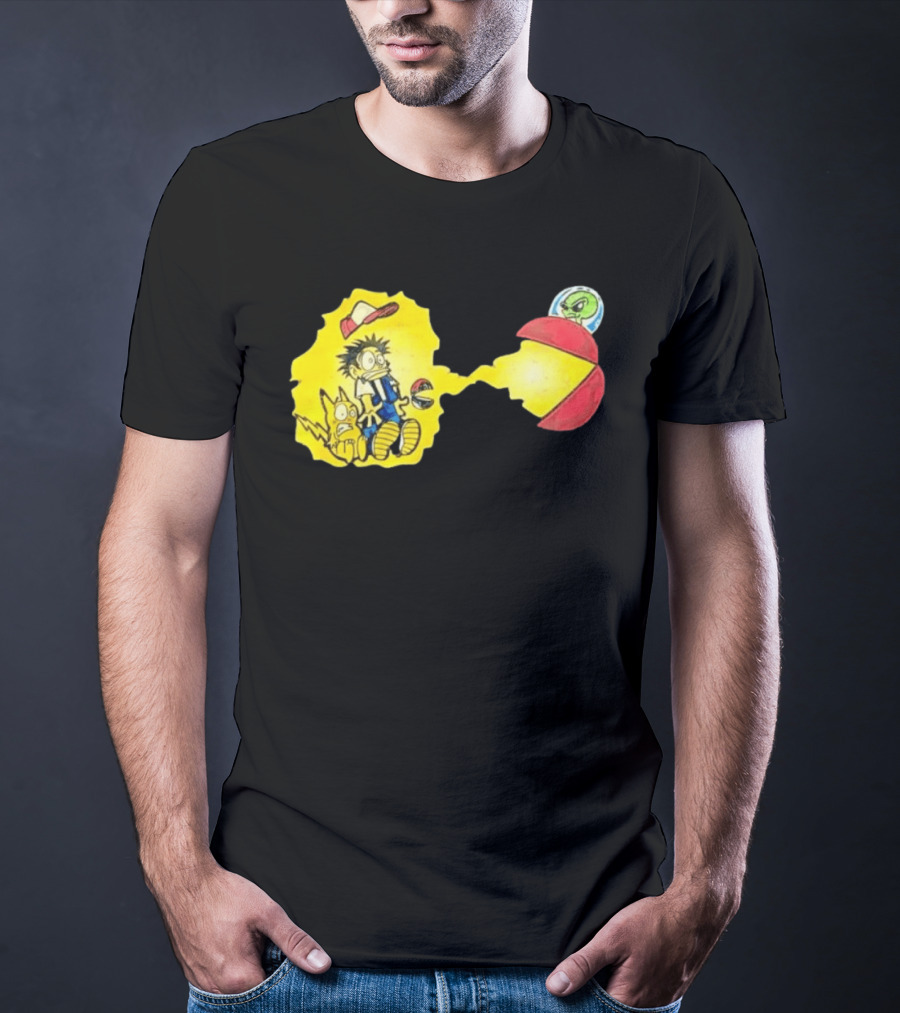 Pokémon Alien Nation Meets Pac Man Mashup T-Shirt