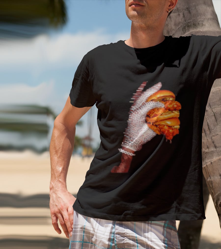 Shiny Gloves With Iceman Dreke Chicken Burger Meme T-Shirt