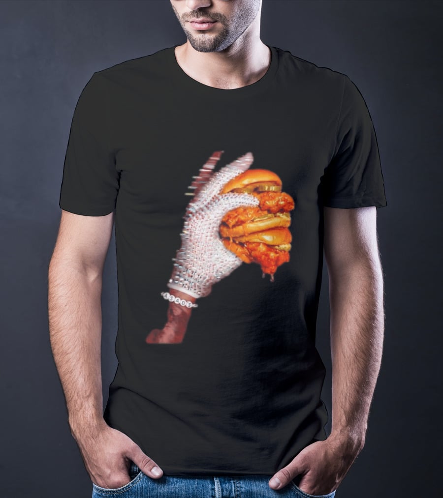 Shiny Gloves With Iceman Dreke Chicken Burger Meme T-Shirt
