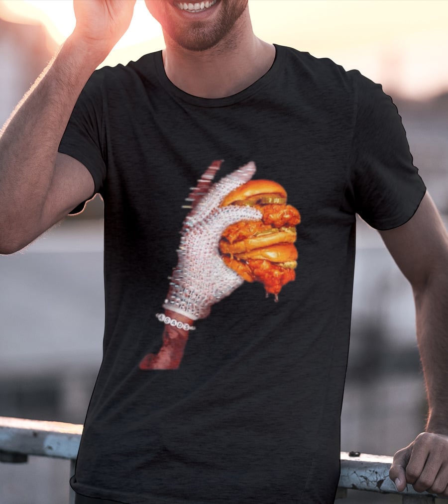 Shiny Gloves With Iceman Dreke Chicken Burger Meme T-Shirt