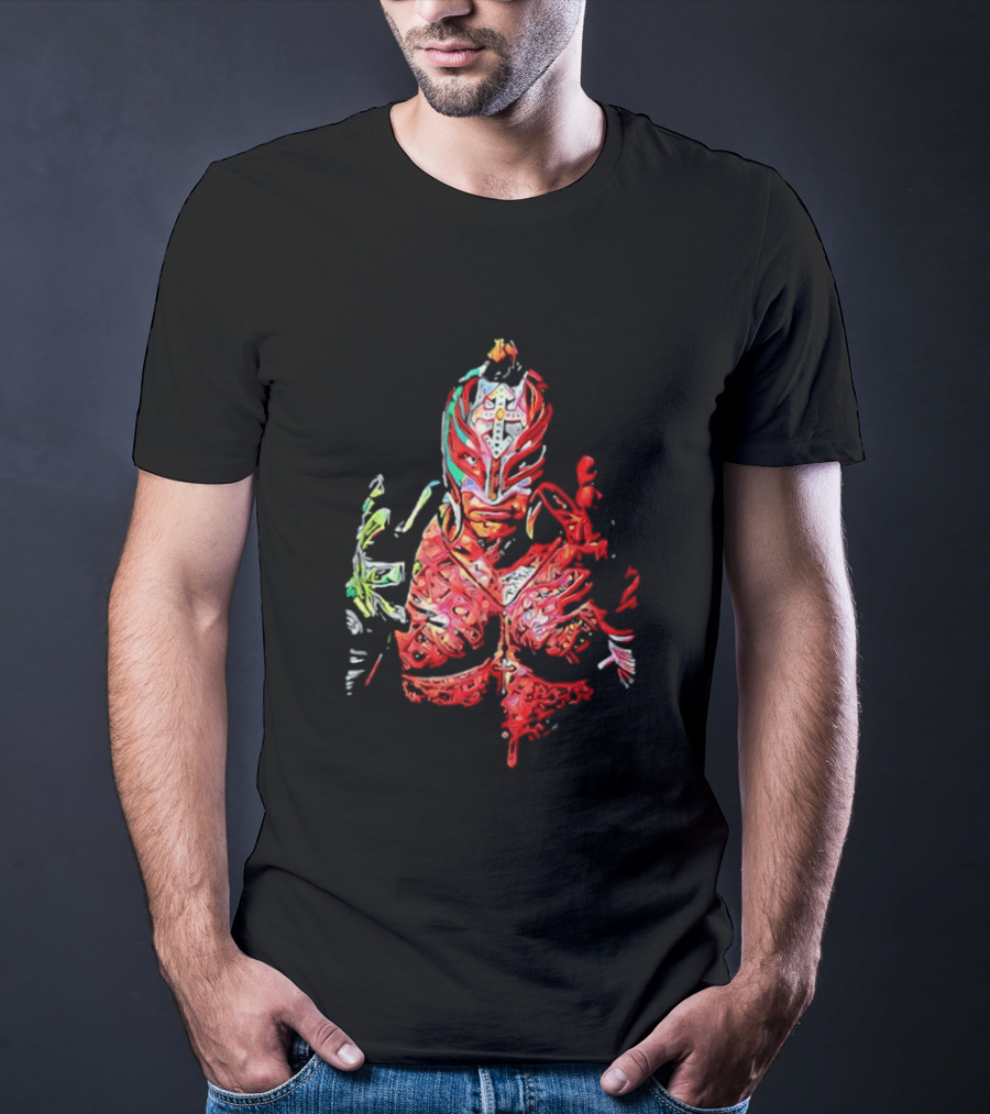 Rey Mysterio Vibrant Luchador Mask T-Shirt