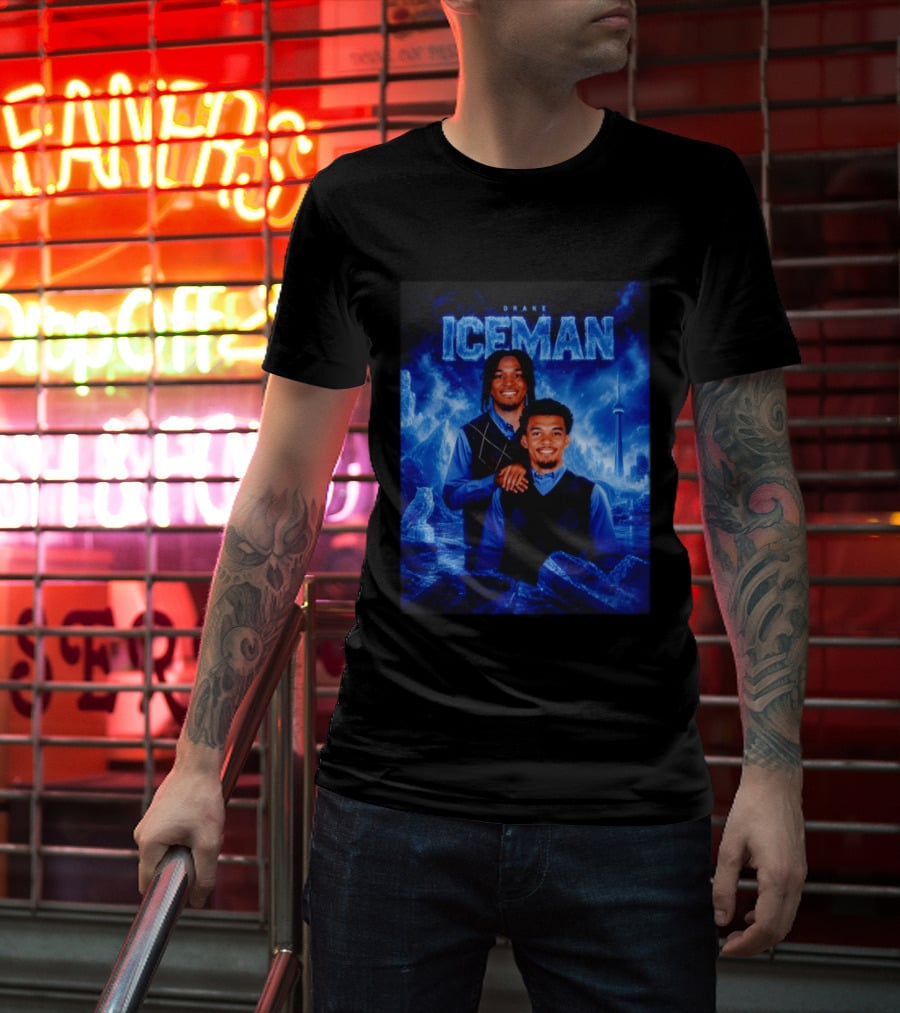 Drake Iceman Brothers Victor Wembanyama Stephon Castle Basketball Toronto Skyline T-Shirt
