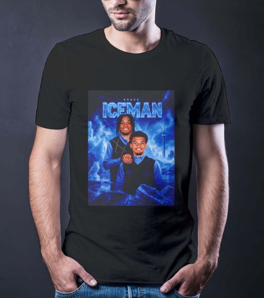 Drake Iceman Brothers Victor Wembanyama Stephon Castle Basketball Toronto Skyline T-Shirt