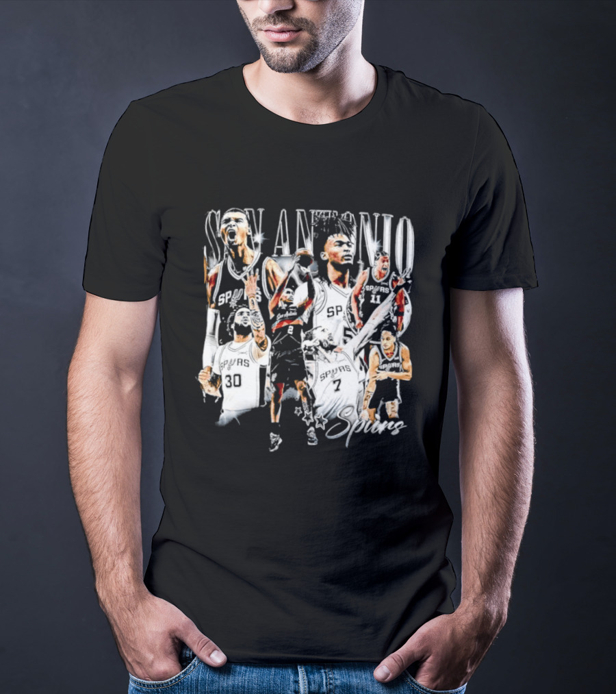 San Antonio Spurs 90s Bootleg Basketball Legends T-Shirt