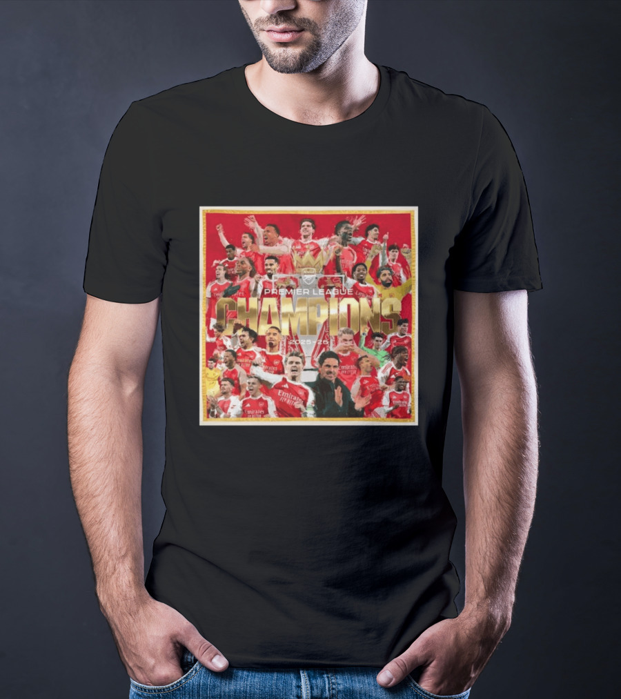 Arsenal Premier League Champions 2025 2026 Victory Celebration T-Shirt