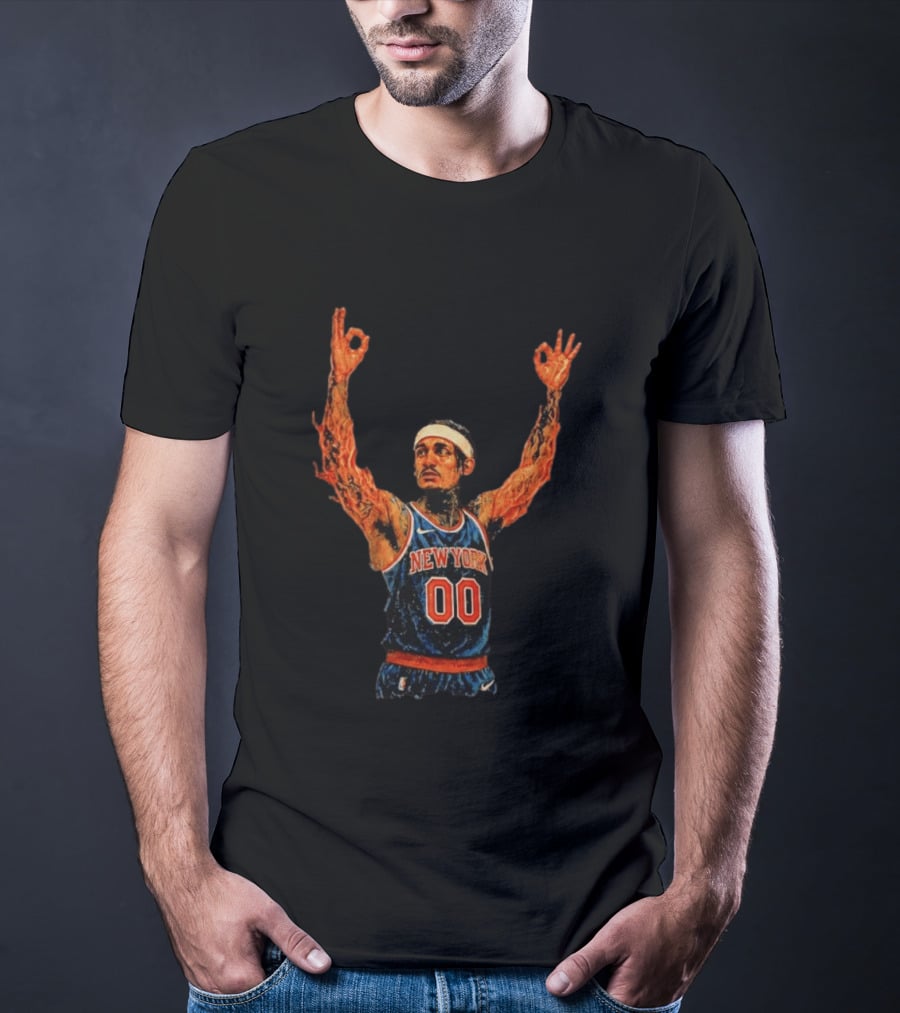 New York Knicks Ben Stiller MSG Game 1 Basketball Jersey 00 T-Shirt