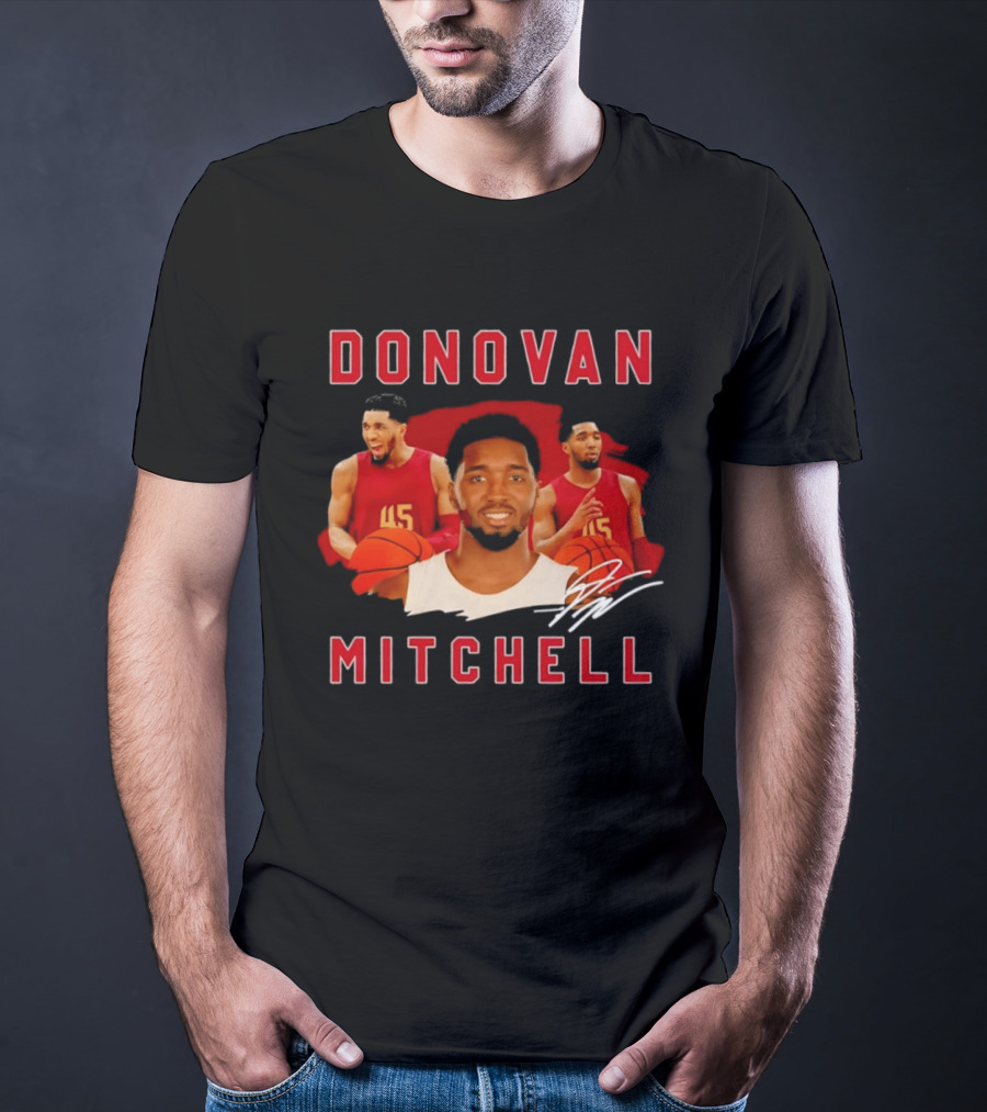 Donovan Mitchell Cleveland Basketball 45 Signature T-Shirt