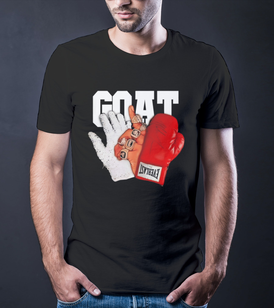 GOAT Michael Jordan Mike Tyson Chicago Bulls 23 Jackson Glove T-Shirt