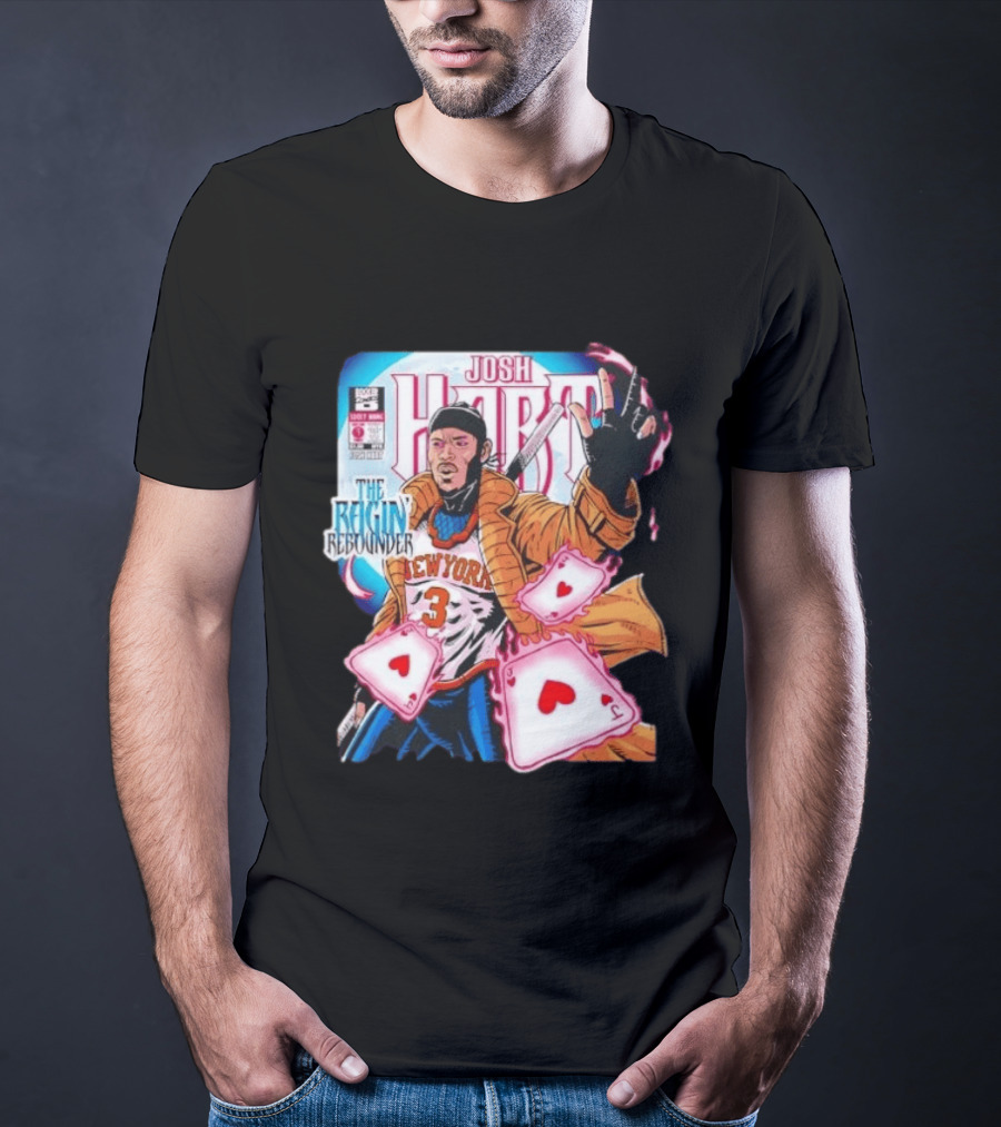 Josh Hart The Ragin' Rebounder Knicks New York Comic Style Basketball Cards T-Shirt