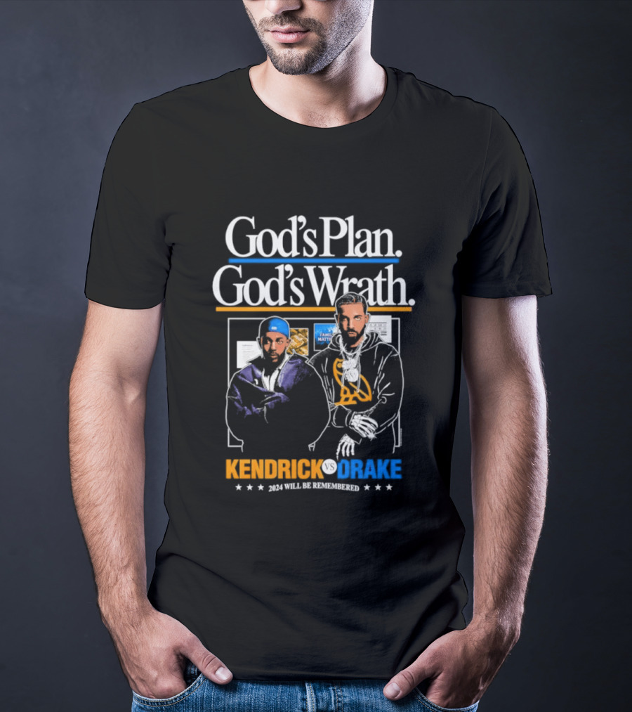 Kendrick Lamar Drake God's Plan God's Wrath Collaboration T-Shirt