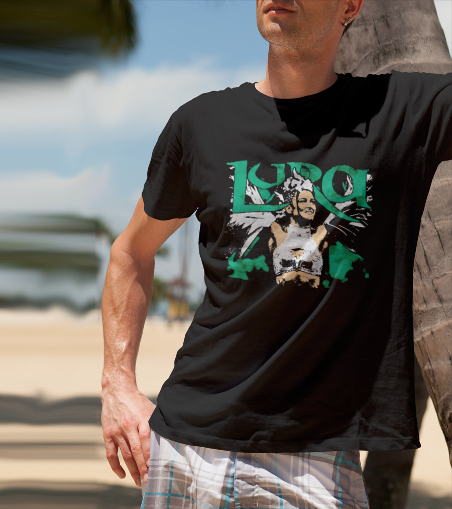 Lyra Valkyria WWE Wrestling White Outfit Green Accents T-Shirt