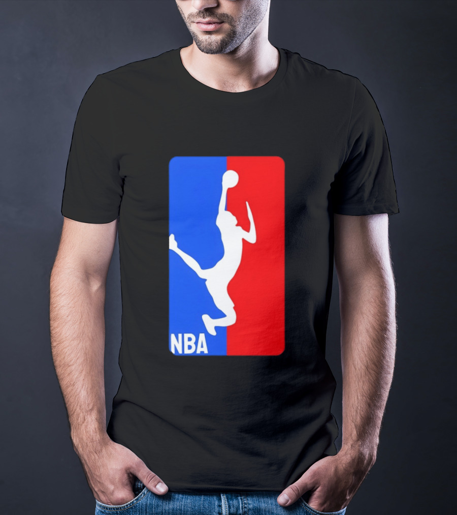 NBA Basketball 2026 Dunk Silhouette Red Blue T-Shirt