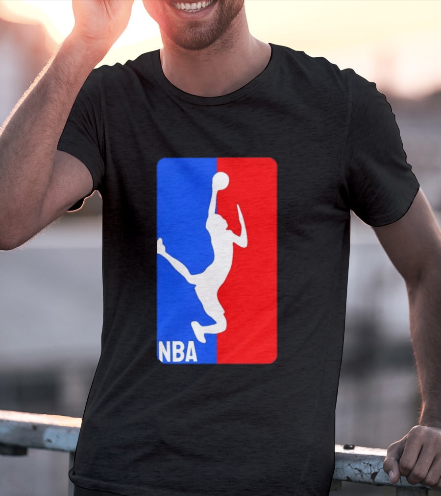 NBA Basketball 2026 Dunk Silhouette Red Blue T-Shirt