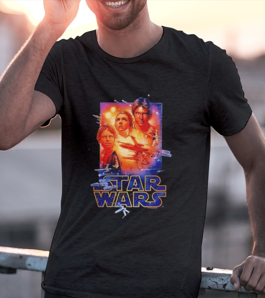 Star Wars A New Hope Rebel Luke Leia Han Solo Darth Vader T-Shirt