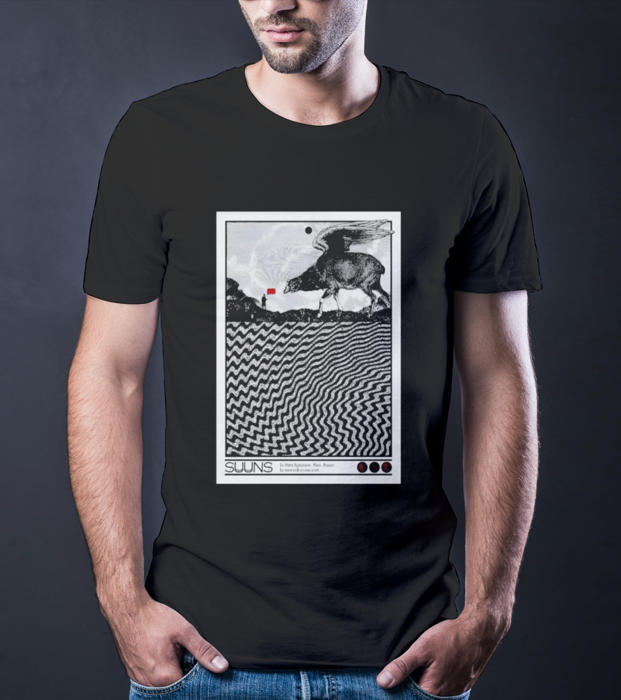 SUUNS Le Point Ephémère Paris France 20 Mai 2026 Winged Creature Landscape T-Shirt