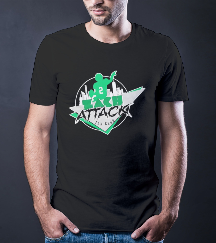 Zach Attack Club Football Player 2 Skyline T-Shirt