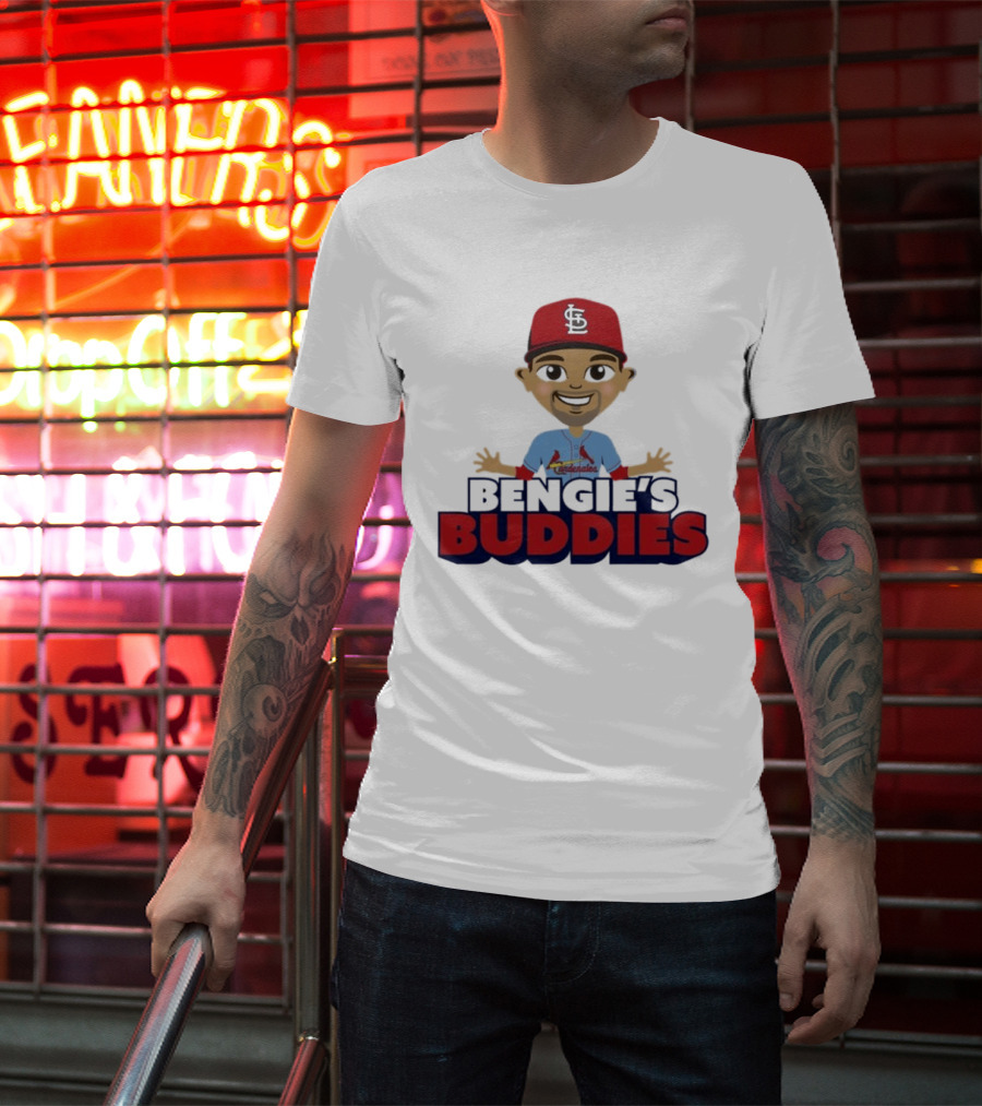Bengie's Buddies Cardenales StL Baseball Red Cap T-Shirt