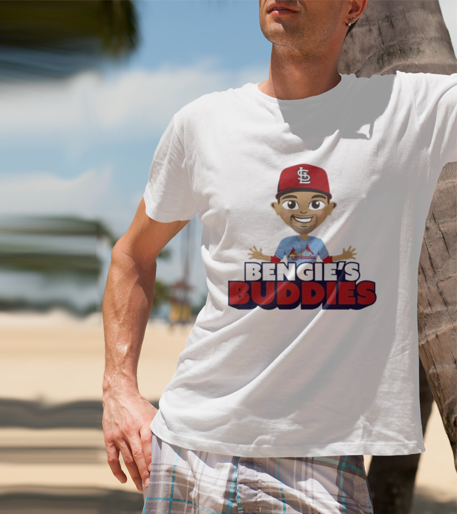 Bengie's Buddies Cardenales StL Baseball Red Cap T-Shirt