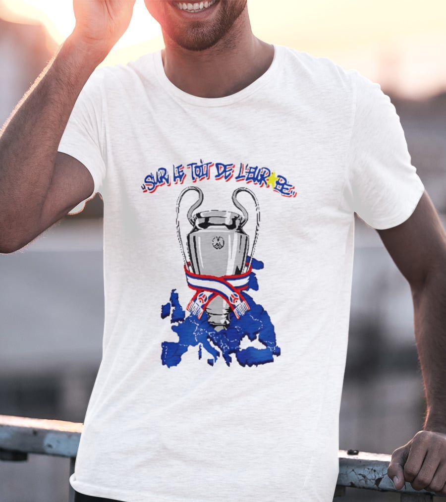 Paris Saint Germain Sur Le Toit De L'Europe 2026 Trophy T-Shirt