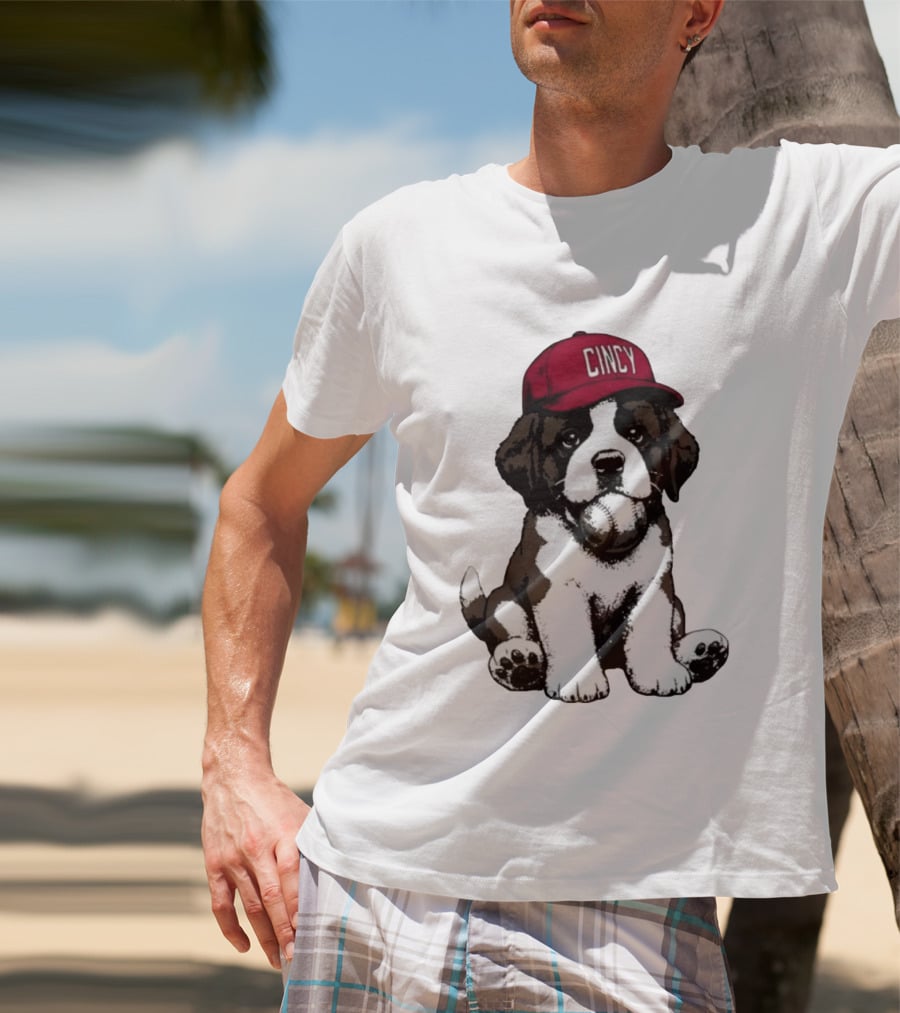 Cincy Schottzie Dog Stuffy Cincinnati Red Baseball T-Shirt
