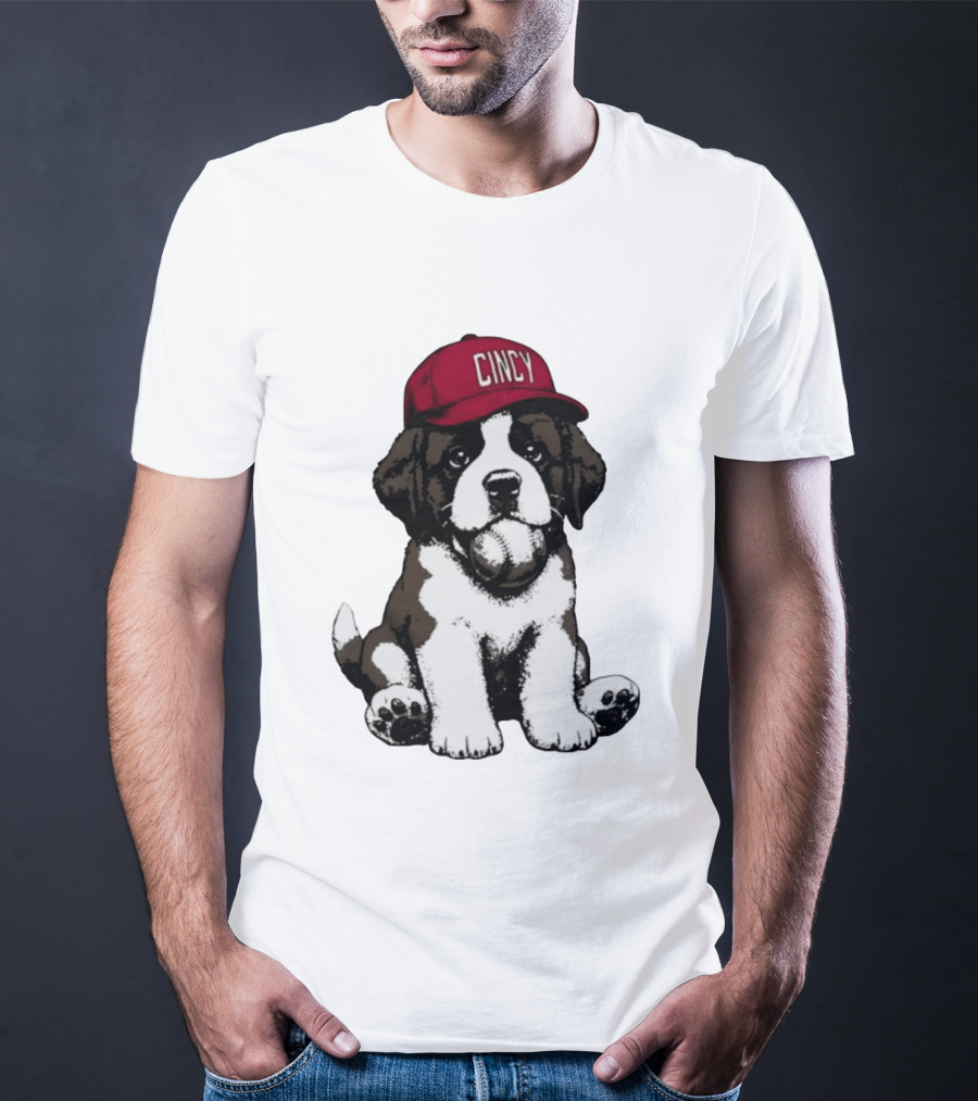 Cincy Schottzie Dog Stuffy Cincinnati Red Baseball T-Shirt