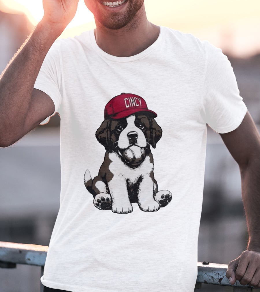 Cincy Schottzie Dog Stuffy Cincinnati Red Baseball T-Shirt