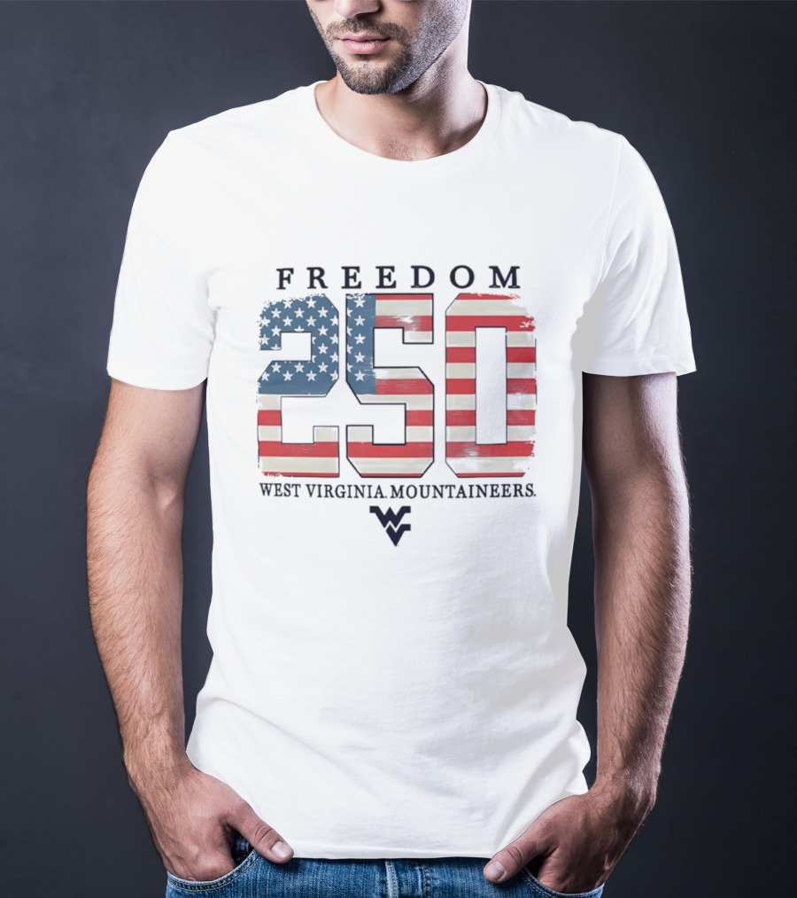 Freedom 250 West Virginia Mountaineers Patriotic Celebration T-Shirt
