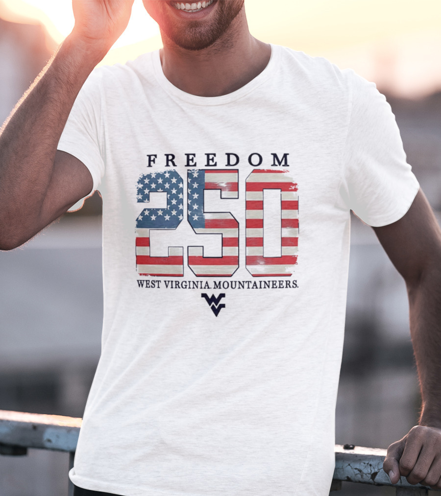 Freedom 250 West Virginia Mountaineers Patriotic Celebration T-Shirt