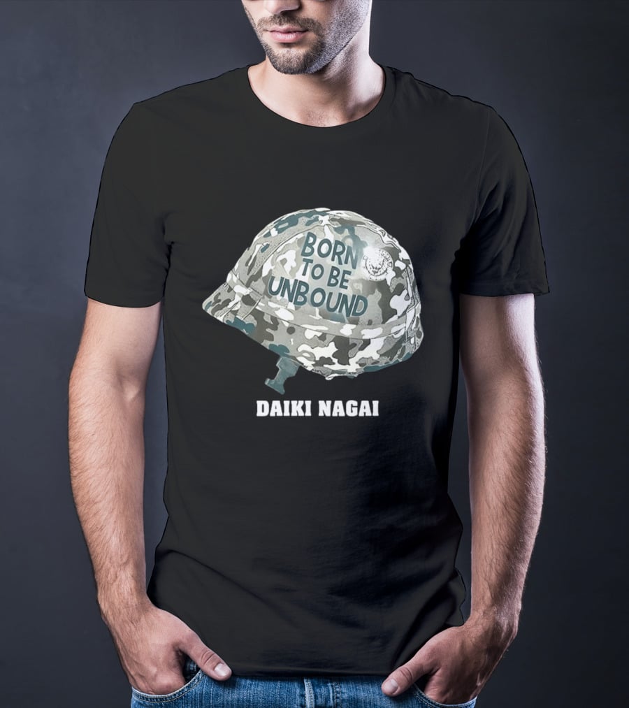 Daiki Nagai Born To Be Unbound Camouflage Helmet T-Shirt