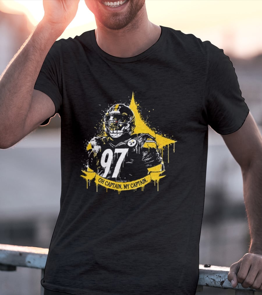 Oh Captain My Captain Cameron Heyward 97 Pittsburgh Steelers T-Shirt