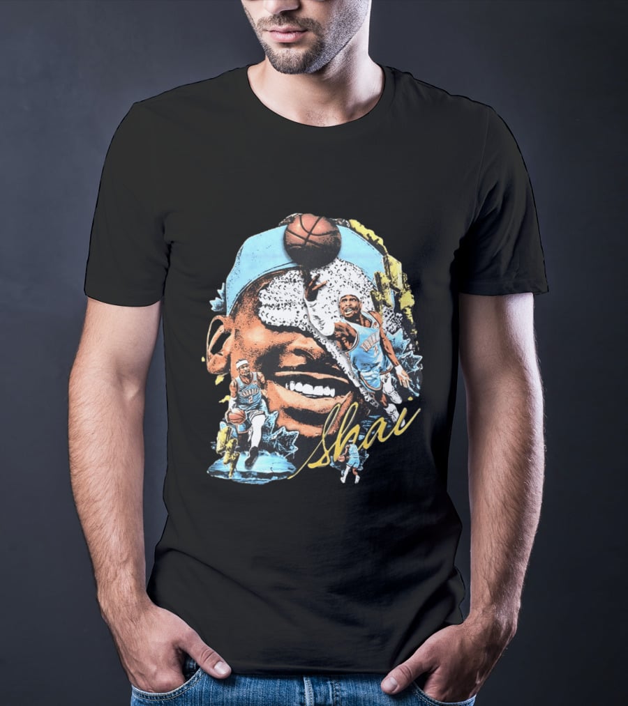Shai Gilgeous Alexander Big Head OKC Thunder Basketball MVP 2026 T-Shirt