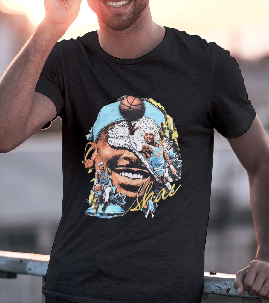 Shai Gilgeous Alexander Big Head OKC Thunder Basketball MVP 2026 T-Shirt