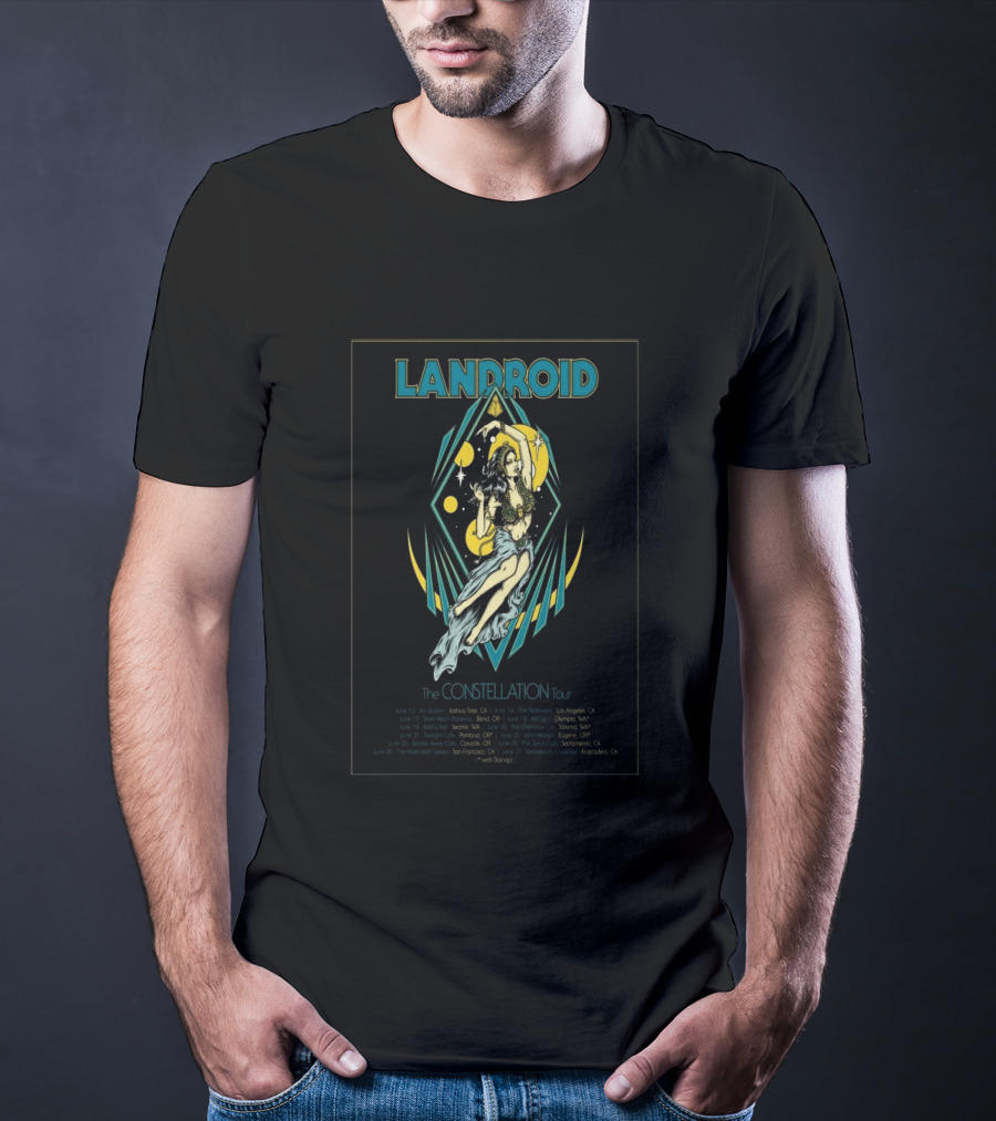 Landroid The Constellation 2026 Tour Dates And Venue Locations Featuring With Damp T-Shirt