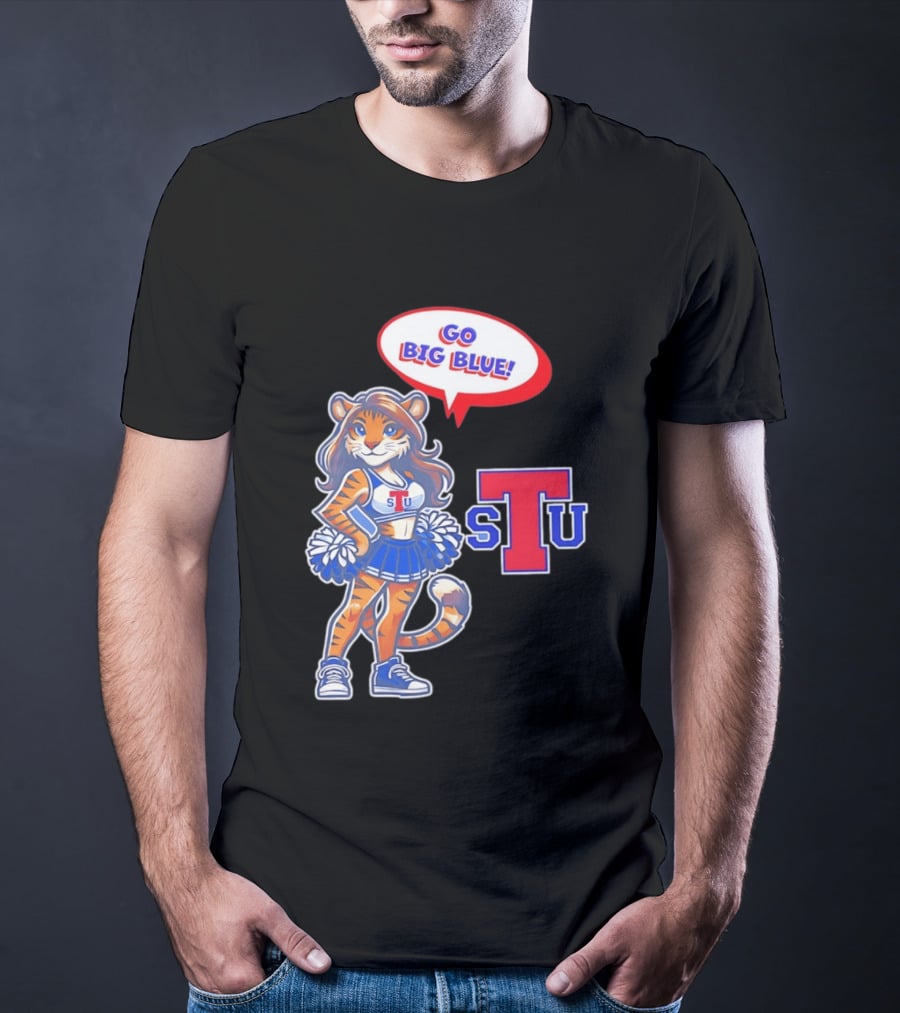 Tiger Cheerleader Go Big Blue STU T-Shirt