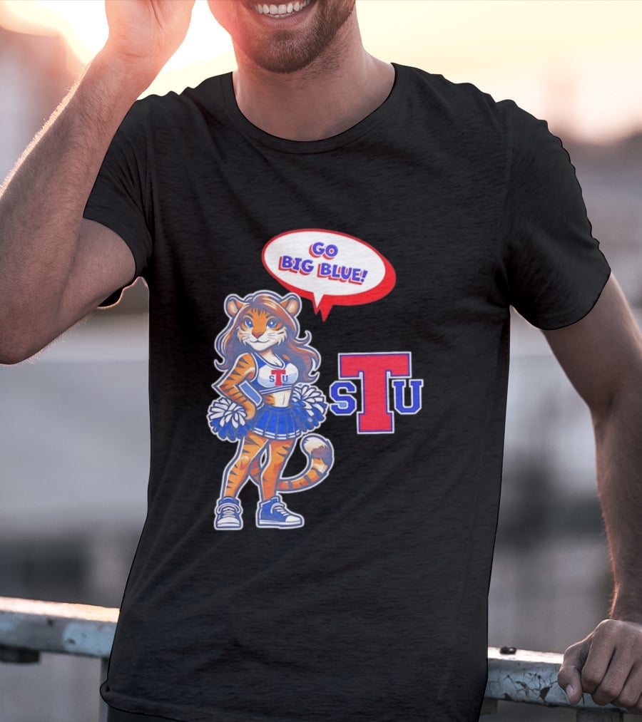 Tiger Cheerleader Go Big Blue STU T-Shirt