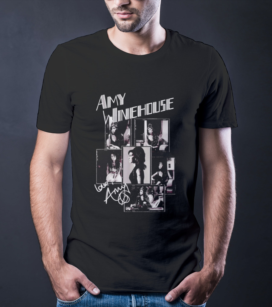 Amy Winehouse Photo Collage Love Amy T-Shirt