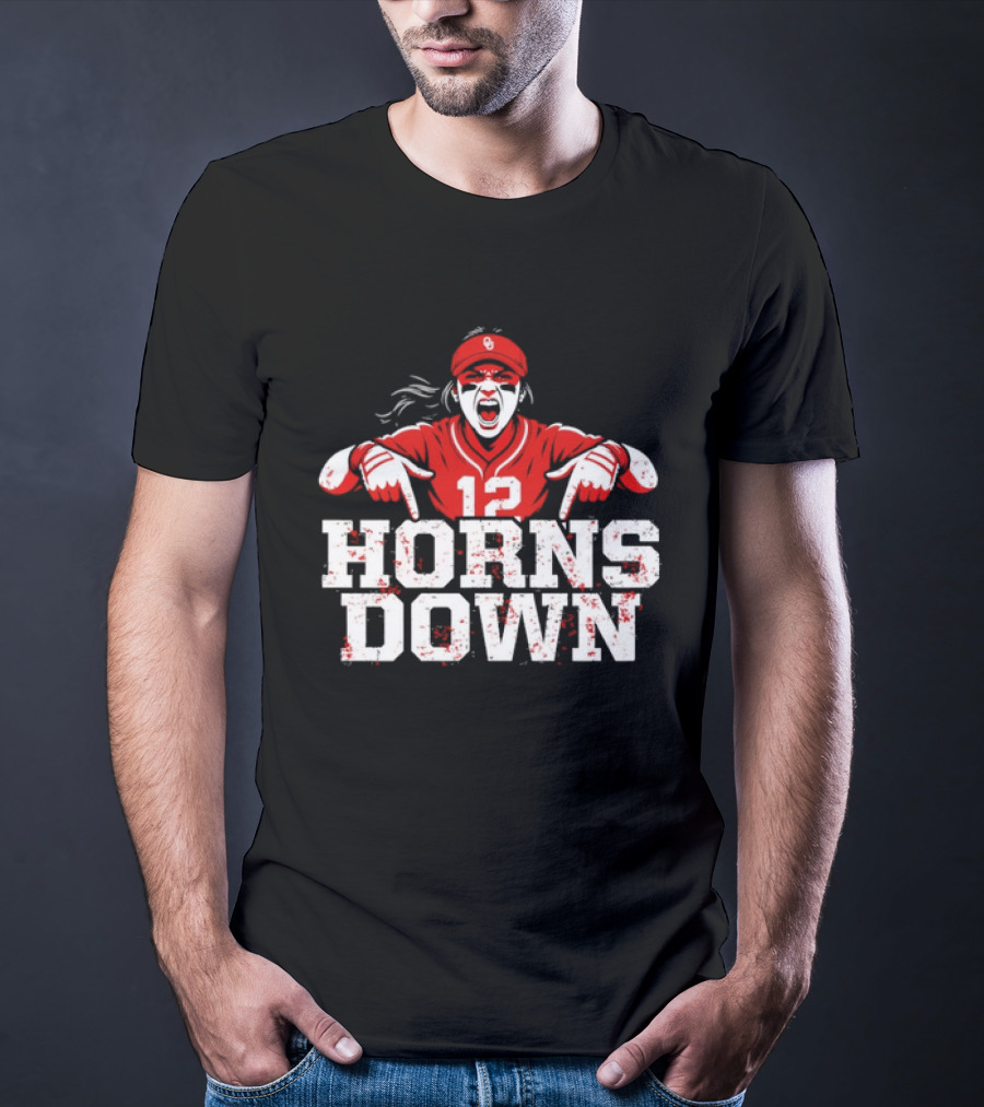Oklahoma Sooners 12 Horns Down Girl Fan T-Shirt