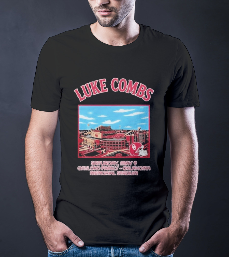 Saturday May 9 Luke Combs Gaylord Family Oklahoma Memorial Stadium 2026 Tour T-Shirt