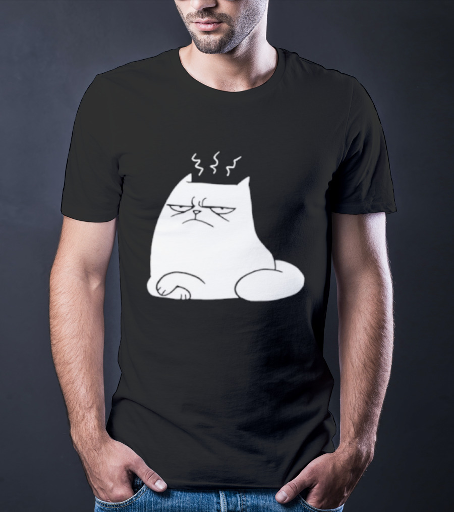 Judgement Cat Grumpy Steaming Expression T-Shirt