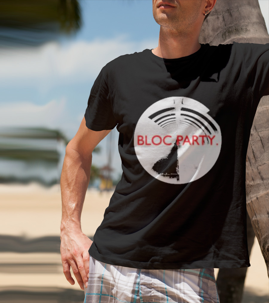 Bloc Party Anatomy Of A Brief Romance Black And White Circle T-Shirt