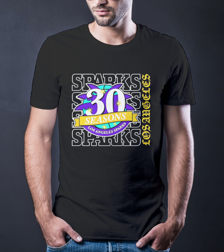 Los Angeles Sparks 30 Seasons Celebration T-Shirt