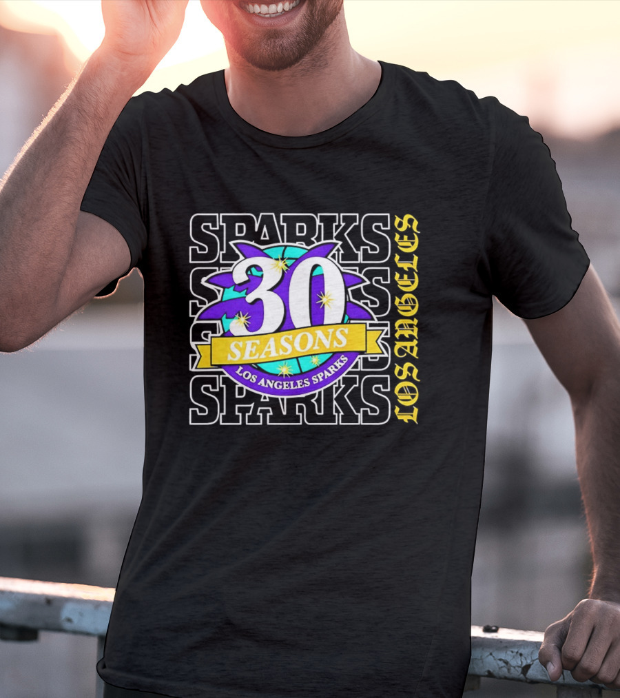 Los Angeles Sparks 30 Seasons Celebration T-Shirt